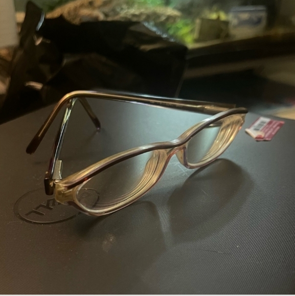 AUTHENTIC VALENTINO VINTAGE GLASS FRAMES WITH LENSES NO CASE EUC - Picture 2 of 7